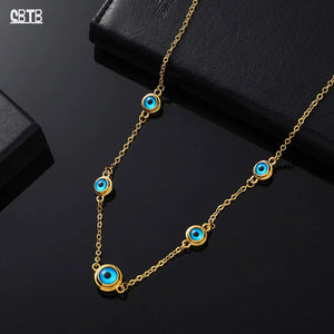 Eye Crystal Charm Necklace Turkey Eye Necklace Plated Never Fade