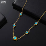 Eye Crystal Charm Necklace Turkey Eye Necklace Plated Never Fade