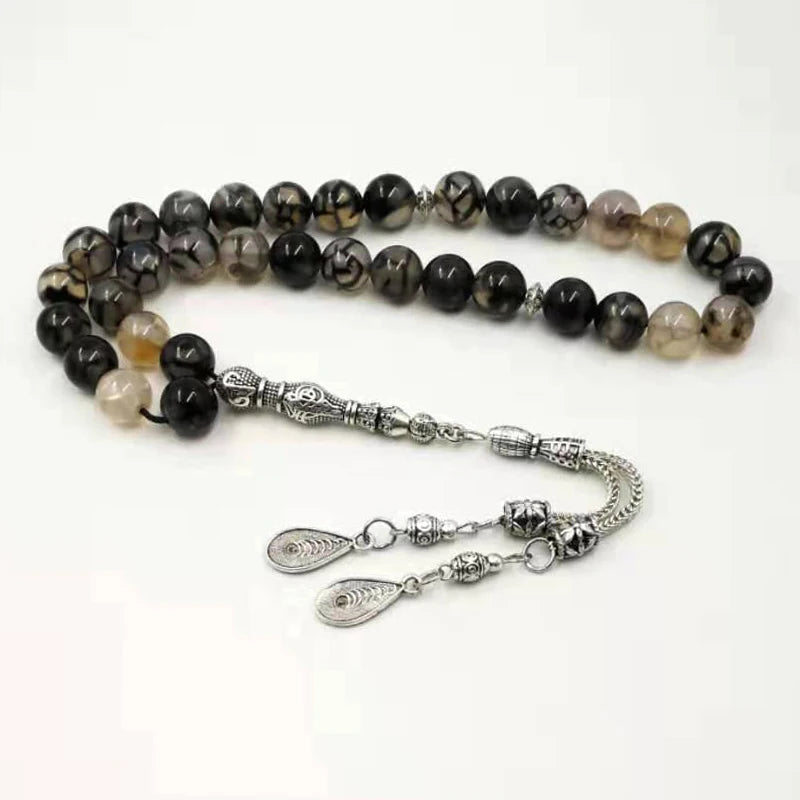Muslim Men's Agate Tasbih Bracelet Prayer Beads Islamic Misbaha 33 66 99