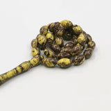 Muslim Yellow Resin Tasbih 33 Beads Turkey Royal Islam Rosary Misbaha