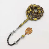Muslim Yellow Resin Tasbih 33 Beads Turkey Royal Islam Rosary Misbaha