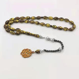 Muslim Yellow Resin Tasbih 33 Beads Turkey Royal Islam Rosary Misbaha