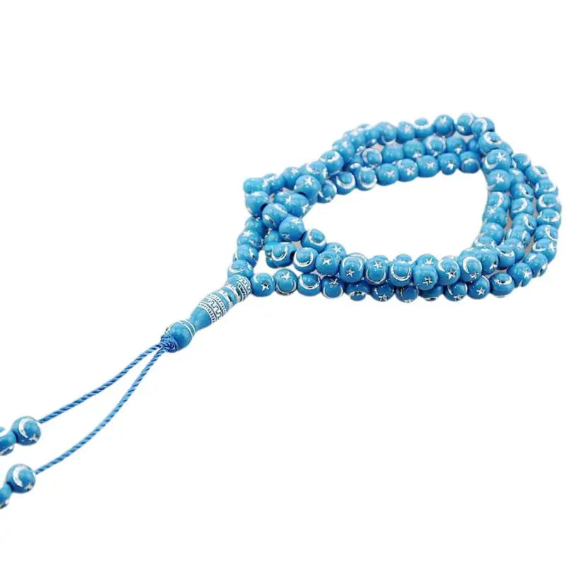 Muslim ME Bracelet Tassel Pendant 99 Prayer Beads Chain Islamic Allah Rosary
