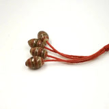 Muslim Natural Shell Tasbih Yellow and Green Misbaha Hand-drawn Pattern Bracelet