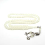 Muslim Prayer Beads 99 Cat's Eye Rosary Non-Dark Metal Tassels