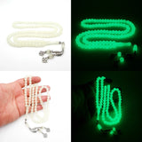 Muslim Prayer Beads 99 Cat's Eye Rosary Non-Dark Metal Tassels
