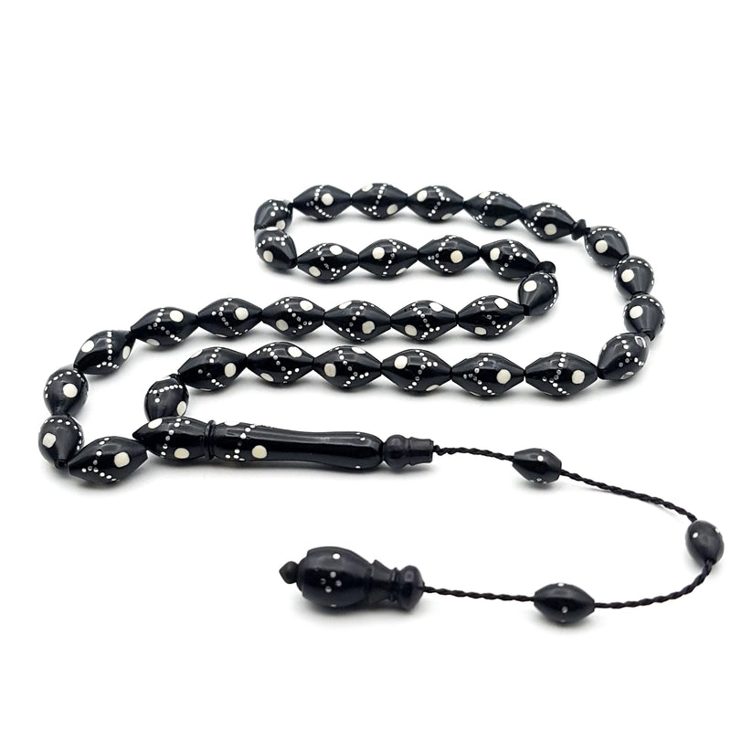 Muslim Enamel Beads and Bafon Wrap Kuka Rosary