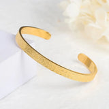 Muslim Religion Jewelry Stainless Steel Quran Ayatul Kursi Cuff Bangles