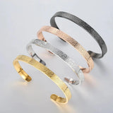 Muslim Religion Jewelry Stainless Steel Quran Ayatul Kursi Cuff Bangles