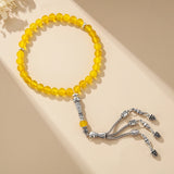 Muslim Rosary 33 Beads Agate Rose Quartz Crystal Malachite Tassel Tasbih