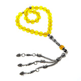 Muslim Rosary 33 Beads Agate Rose Quartz Crystal Malachite Tassel Tasbih