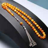 Muslim Rosary Ambers 10mm Tasbih Ramadan Silver tassel Man's Misbaha