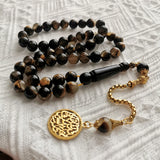 Muslim Rosary Glow Dark Brown Resin Beads Man's Misbaha Prayer Beads