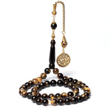 Muslim Rosary Glow Dark Brown Resin Beads Man's Misbaha Prayer Beads