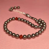 Muslim 8mm Pyrite Red Agate Rosary Beads
