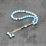 Muslim Tasbih 33 Beads 8mm Stone Road Agate Subhah Prayer Beads