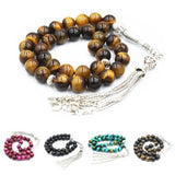 Muslim Tasbih 33 Rosary Beads Islamic Agate Prayer Misbaha