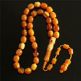 Muslim Tespih Tasbeeh Rosary subha Resin Amber 10*12mm 33pcs