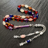 Muslim Tasbih 7*11mm 33 Beads Colorful Resin Islamic Eid Prayer Beads