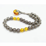 Muslim 33 Silver Plated Prayer Beads Misbaha Masbaha Tespeeh Allah Sibha Tesbih