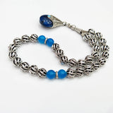 Muslim 33 Silver Plated Prayer Beads Misbaha Masbaha Tespeeh Allah Sibha Tesbih