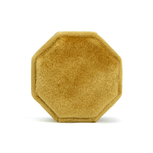Luxury Hexagon Velvet Double Ring Box for Wedding Ceremony