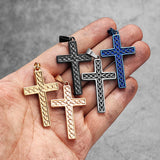Multicolor Religon Cross Stainless Steel Men Women Necklaces Pendants Chain