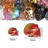 Multicolor Skull Lampwork Ornaments DIY Beads Craft Jewelry Making Accessory