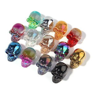 Multicolor Skull Lampwork Ornaments DIY Beads Craft Jewelry Making Accessory