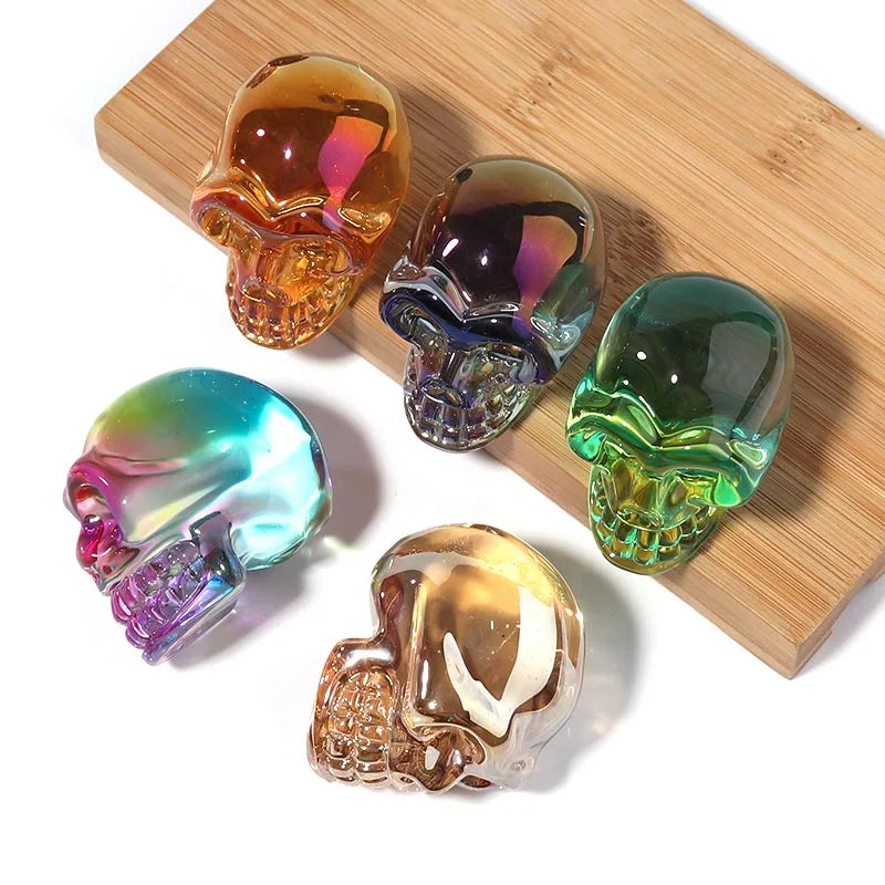 Multicolor Skull Lampwork Ornaments DIY Beads Craft Jewelry Making Accessory