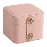 Portable Leather Jewelry Box Display Storage Organizer