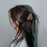 Rainbow Acetate Claw Clip Shark Hair Clip for Women Hair Accessories