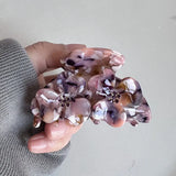 Muweordy Diamond Flower Hair Clip Acetate Claw Clip Sweet Crab Hair Clips