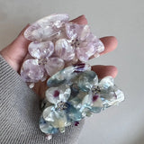 Muweordy Diamond Flower Hair Clip Acetate Claw Clip Sweet Crab Hair Clips