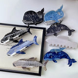 Marine Shark Hair Claw Acetate Claw Clip