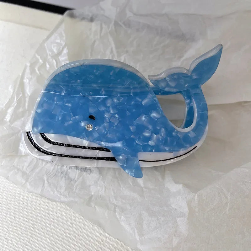 Marine Shark Hair Claw Acetate Claw Clip