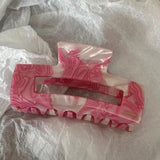 Muweordy Claw Clips Pink Love Shape Hair Claw Korea Hair Accessories