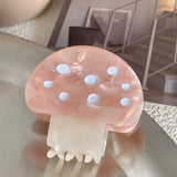 Cute Mushroom Hair Claw Clip for Girls - Cartoon Shark Clip Headwear