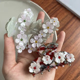 Rhinestone Flower Hair Claws Acetate Claw Clip Sweet Hair Clips Hair Catches