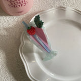 Strawberry Cocktail Hair Claw Clip Funny Hairpin Headwear Accessories