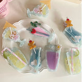 Strawberry Cocktail Hair Claw Clip Funny Hairpin Headwear Accessories