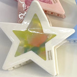 Muweordy Y2K Star Hair Clips Acetate Hair Claw Clips Korea Large Claw Clip