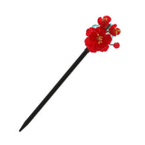 Muylinda Chinese Style Ancient Costume Hairpin Wooden Jade Flower Wooden Hairpin