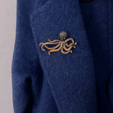 Muylinda Devilfish Enamel Pin Rhinestones Octopus Brooches Pins Sea Animal