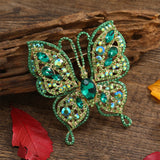 Muylinda Green Crystal Butterfly Brooch Colorful Insect Series Zinc Alloy Brooch