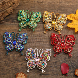 Muylinda Green Crystal Butterfly Brooch Colorful Insect Series Zinc Alloy Brooch