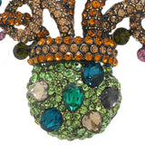 Muylinda Rhinestone Octopus Brooch Crystal Animal Lapel Pin