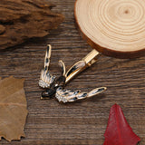 Vintage Enamel Birds Hair Clip Barrette for Women