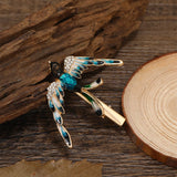 Vintage Enamel Birds Hair Clip Barrette for Women
