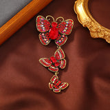 Muylinda Rhinestone Butterfly Brooches Women Insect Pin Winter Jewelry